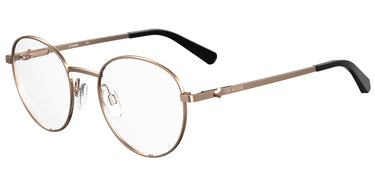 Premium Women Moschino Love Model Eyeglasses: MOL581 - Gold- SpecSMART Eye Clinic (Diagonal View)